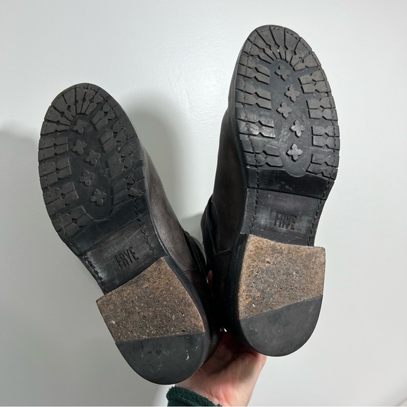 Frye Natalie Short Engineer Boot in Charcoal Size 7.5 - Picture 8 of 10